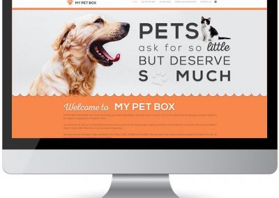 screen web design my pet box