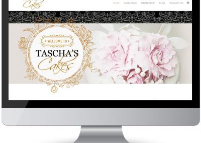 screen web design taschas cakes