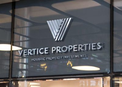 vertice properties logo design