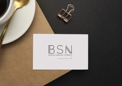 bsn attorneys logo development businesscard