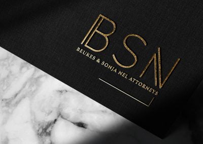 bsn attorneys logo development embroidery